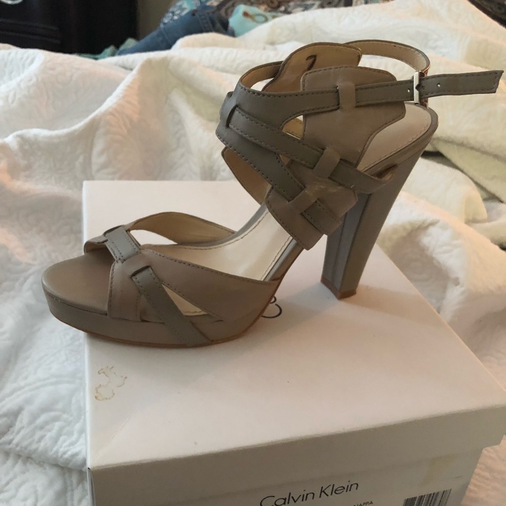 Light Taupe Calvin Klein heels